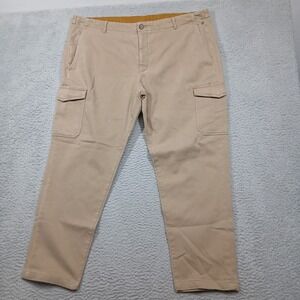 Hiltl Men's Cargo Pants Size 40 (56 EU) Beige‎ Tan Cotton Blend Made in Romania